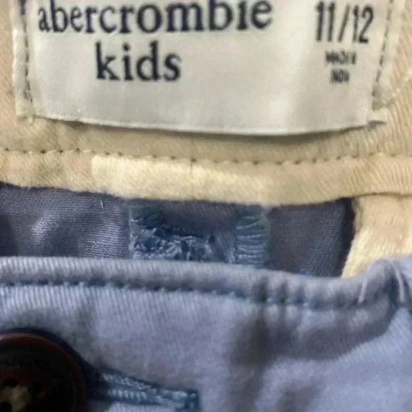 Abercrombie Kids Shorts Boys Size 11/12 Light Blue Flat Front Chino - Picture 3 of 3